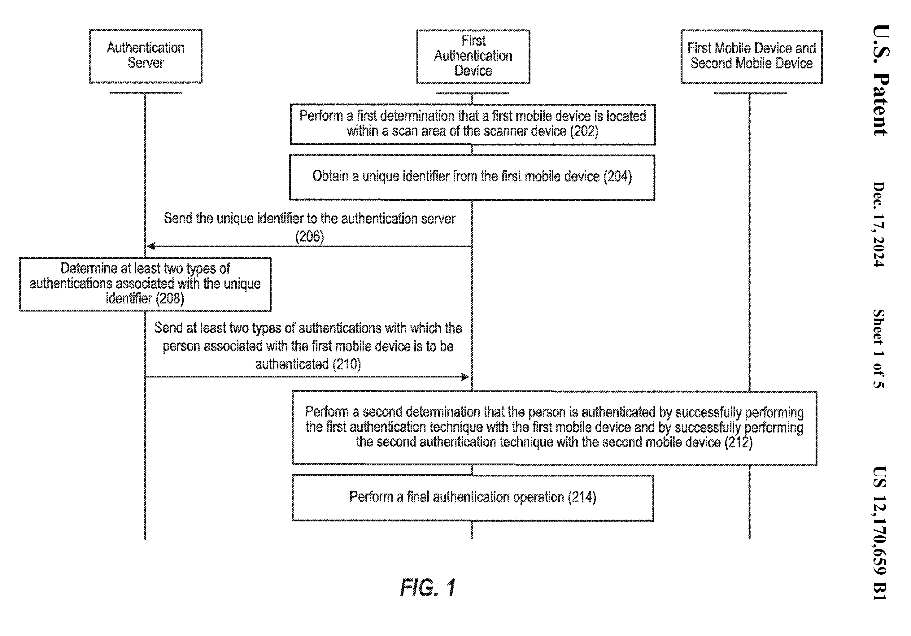 Multi-factor authentication patent drawing