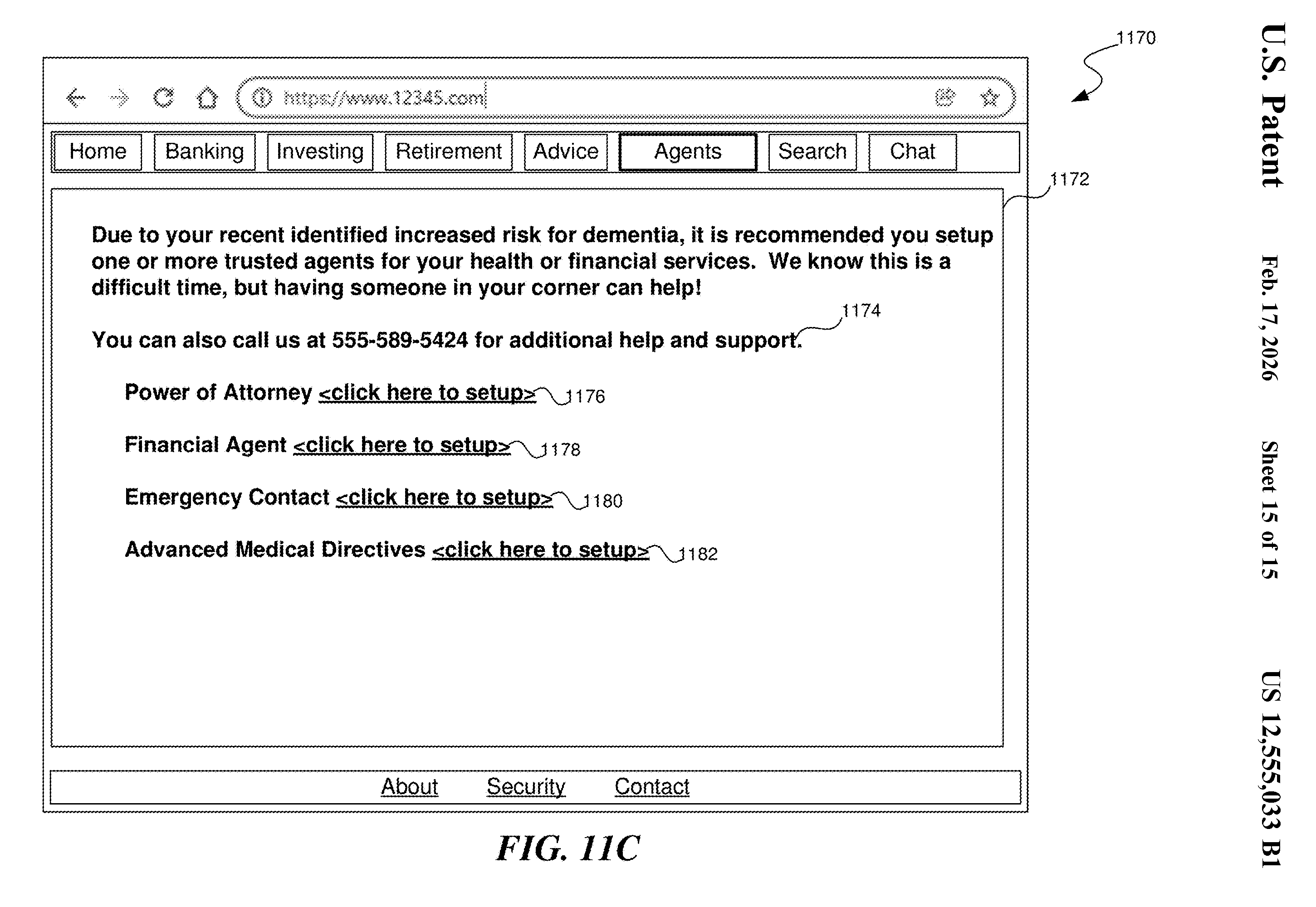 Automatic identification of, and responding to, cognition impairment patent drawing
